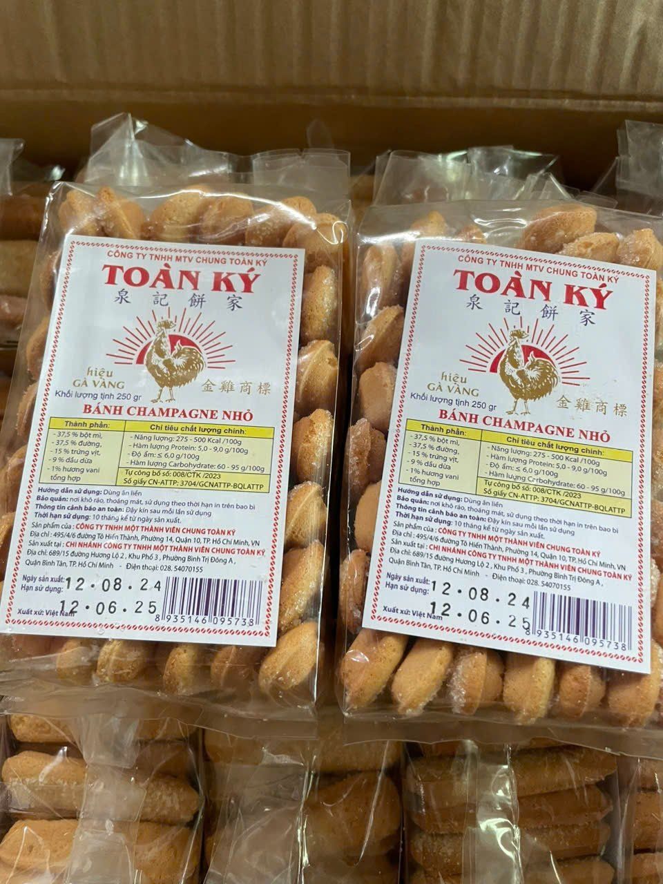  Bánh Champagne có đường Toàn Ký 250g - Nguyên liệu làm Tiramisu - Bánh sâmpanh / Bánh ladyfinger 