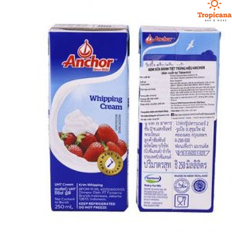  Kem sữa whipping cream Anchor - Hộp 250ml 