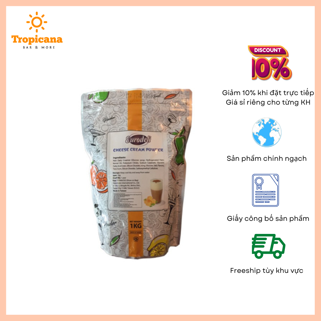  Bột tạo lớp màng sữa Vị Muối Biển/ Vị Phô Mai Vanila ( EuroDeli ) - Bịch 1kg 