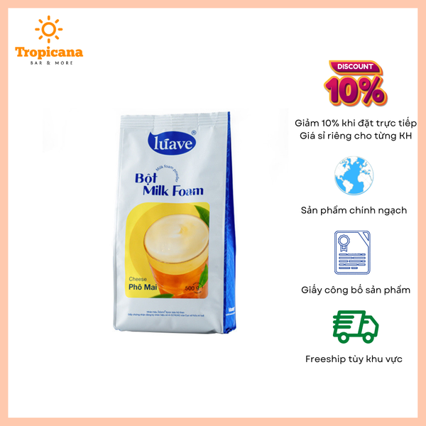  Bột Milk Foam Phô Mai/ Nguyên vị Luave - Bịch 500gr 