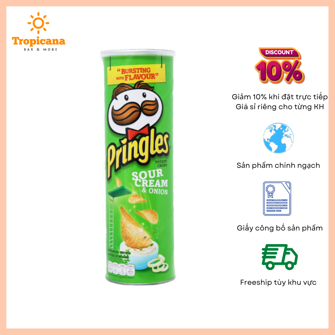  Khoai tây chiên Pringles - Lon 102gr 