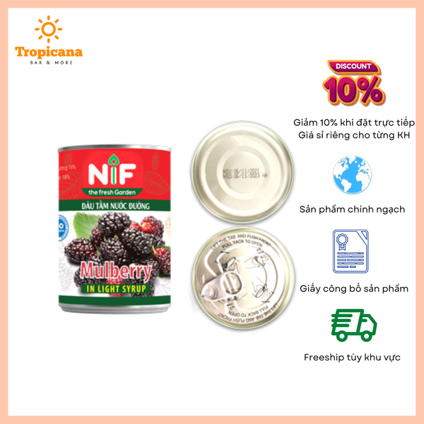  Dâu tằm nước đường NIF (Mulberry)  - Lon 560gr 
