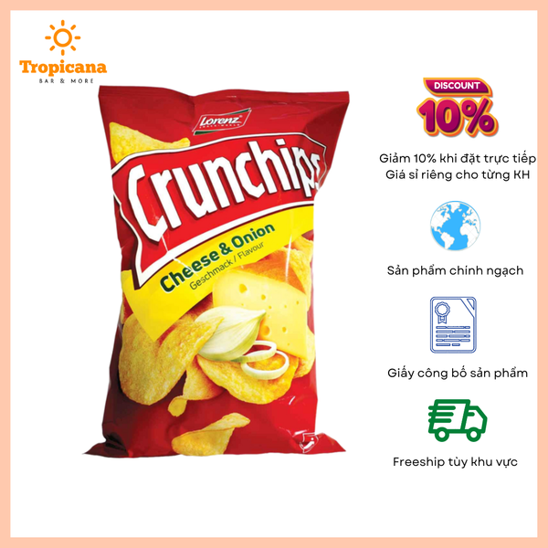  Khoai tây chiên Crunchips - LORENZ - Bịch 100g 