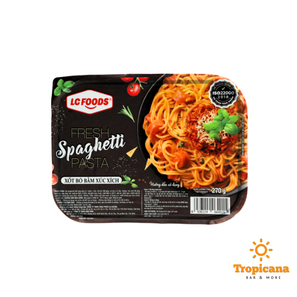  Mì spaghetti bò bằm phô mai/ Bò bằm xúc xích LC Foods - Bịch 270gr 