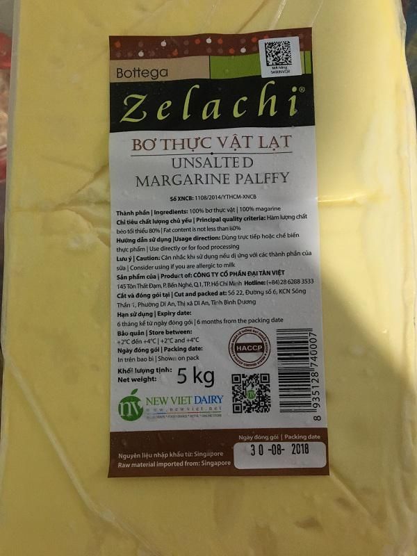  Bơ thực vật lạt Bottega Zelachi 1kg 