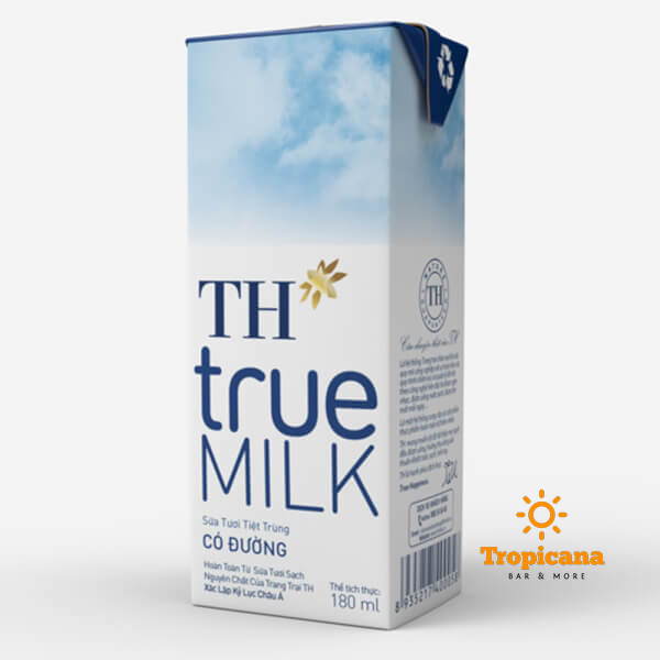  Thùng 48 hộp sữa tươi Tiệt trùng Nguyên chất/ Ít đường/ Có đường TH true MILK - Hộp 180ml 