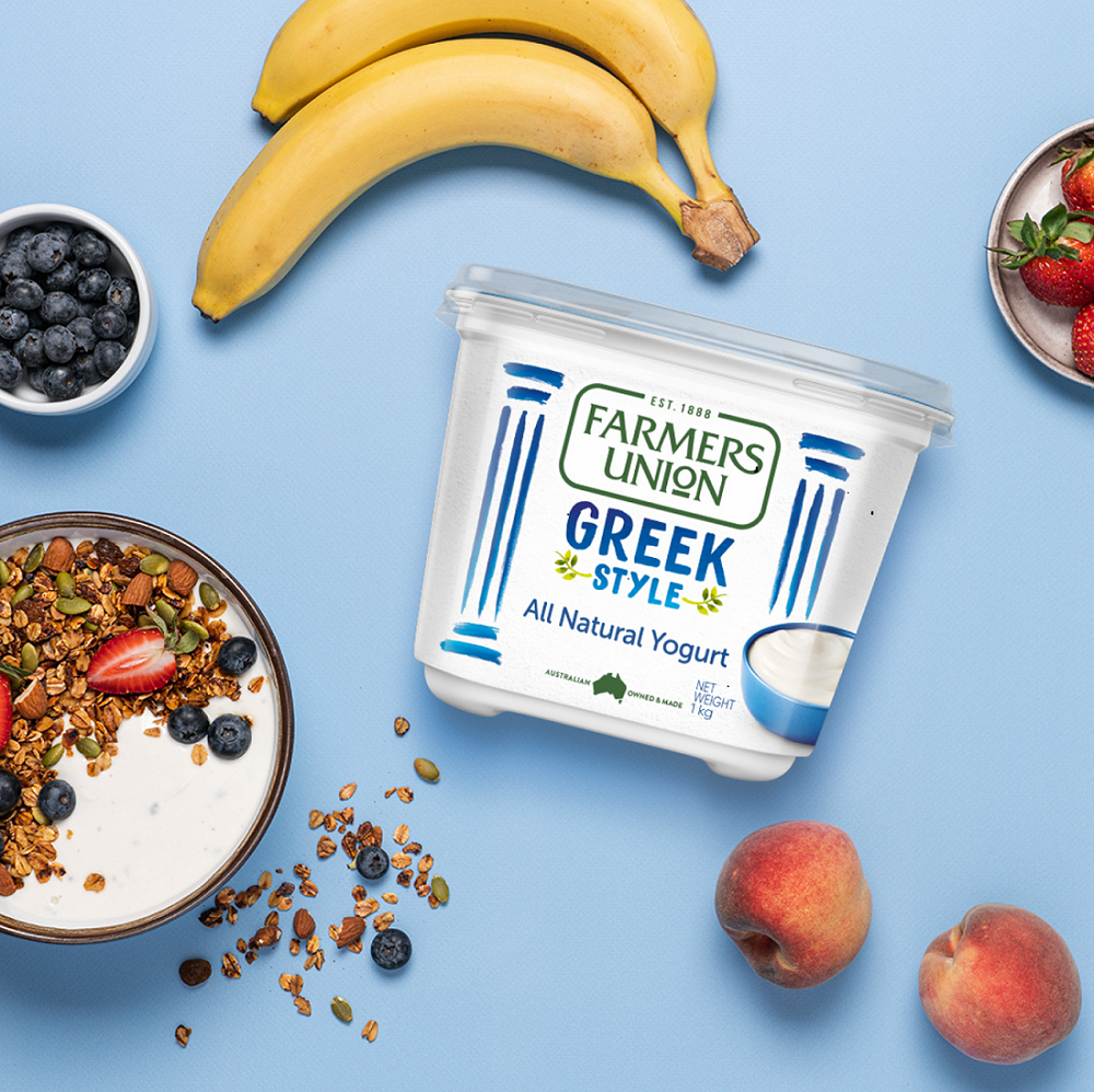  Sữa Chua Tươi Greek Style Farmers Union Nguyên Chất - Hộp 1KG 
