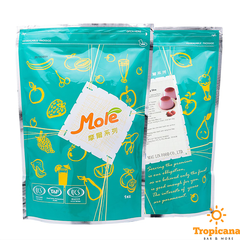  Bột bánh flan đủ vị (bột Pudding đủ vị) Mole Đài Loan - Bịch 1kg 