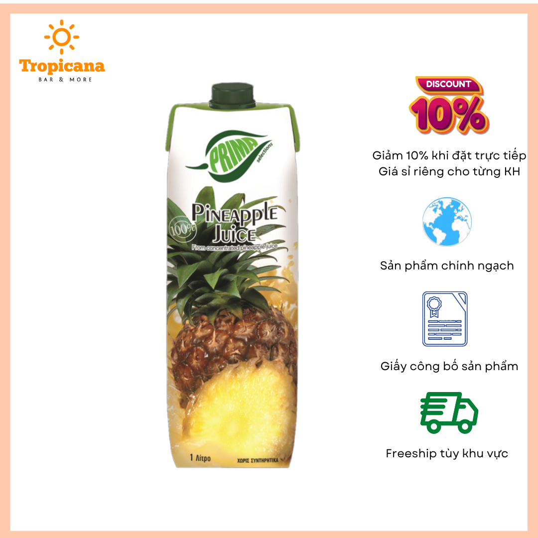  Nước dứa 100% Prima 1L 