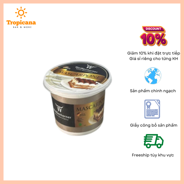  Kem Phô Mai Mascarpone Weibenhorner Đức - Hộp 500g 