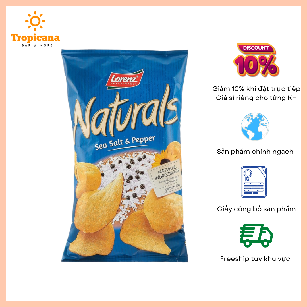  Khoai tây chiên Naturals các vị LORENZ - Bịch 100gr 