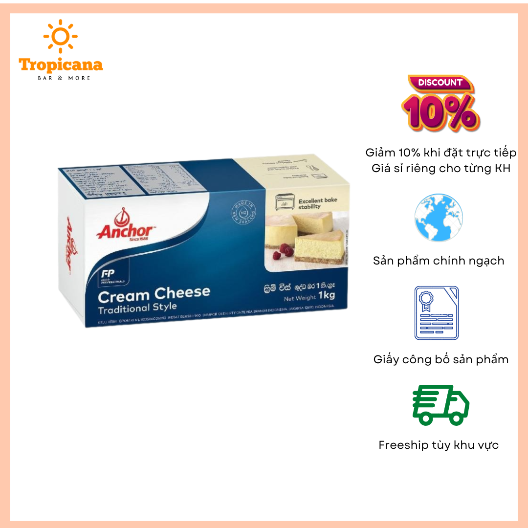 Cream Cheese Anchor Hộp 1kg 