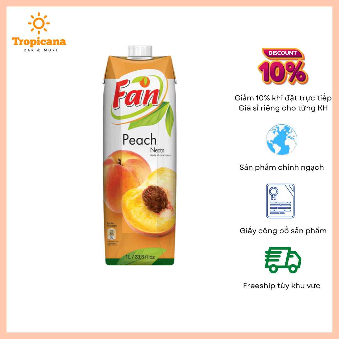  Nước ép trái cây Fan - Hộp 1L 