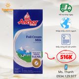  THÙNG sữa tươi nguyên kem Full Cream Anchor - Hộp 1L 