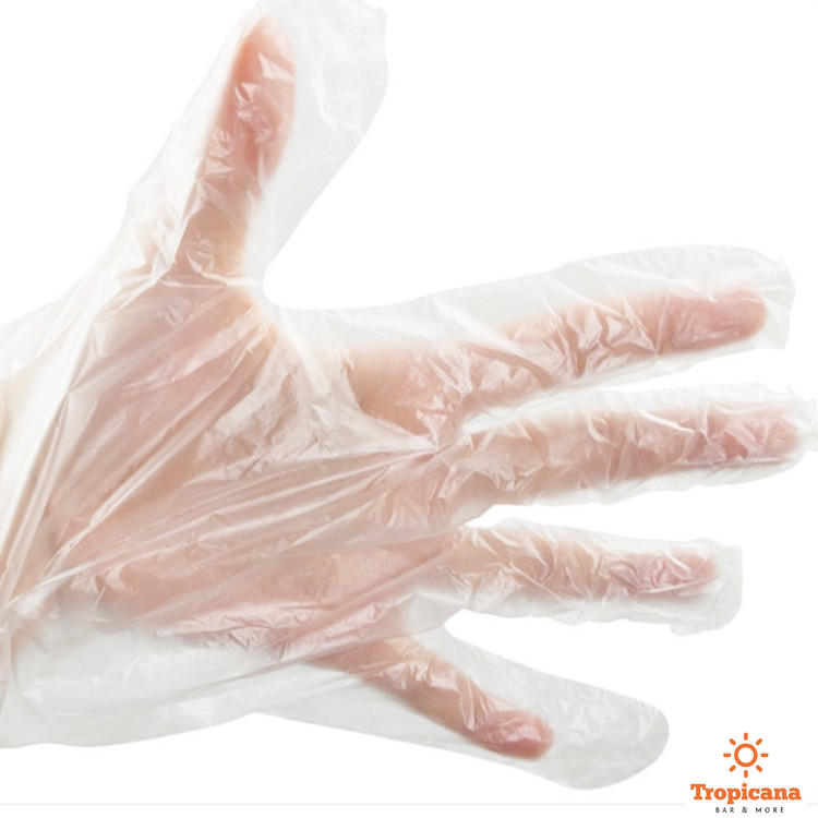  Bao tay Nylon LỤA cao cấp dùng trong nhà bếp - Găng tay nylon dùng 1 lần - 100g (35 cái) 