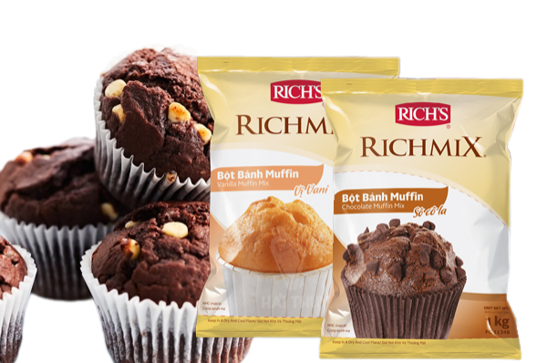  BỘT bánh Muffin socola - Túi 1kg 