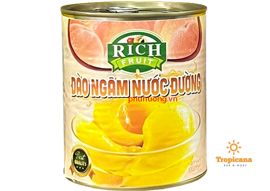  Đào Ngâm Rich - Lon 820Gr 