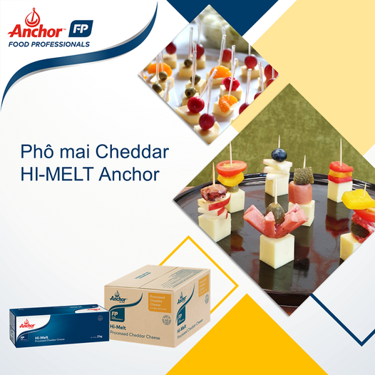  Phô mai Cheddar Hi-melt Anchor - Khối 2kg 