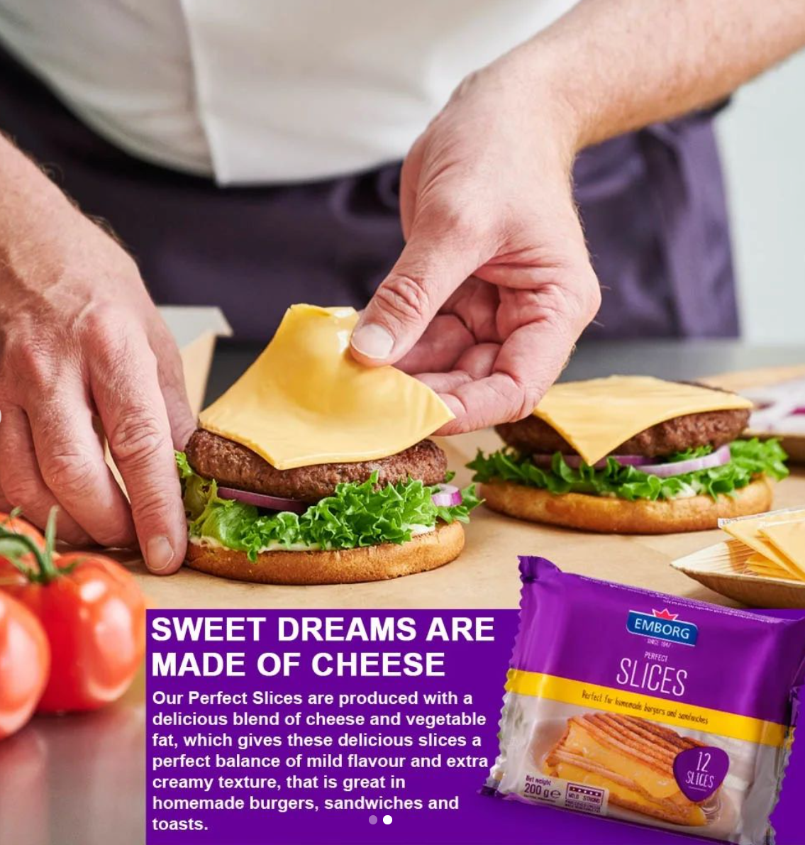  Phô mai lát Perfect Slices Emborg - 200gr 