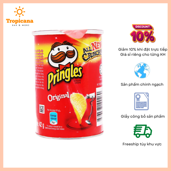  Khoai tây chiên Pringles - Lon 42g 