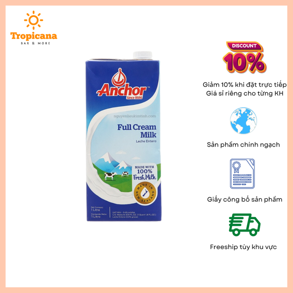  Sữa tươi nguyên kem Anchor 1L - Hộp 1L 