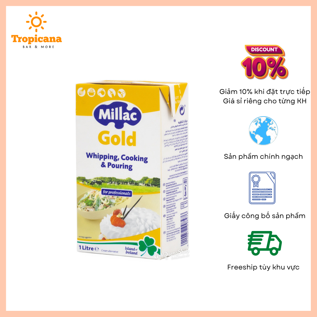  Kem tươi whipping cream Millac Gold 