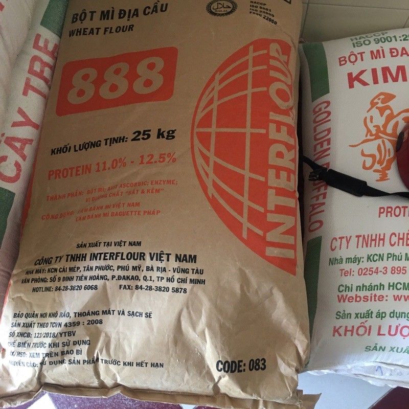  Bột mì CAO CẤP làm bánh BÔNG LAN - Interflour Đ.Ị.A C.Ầ.U 888 - (Lấy từ bao 25kg) 