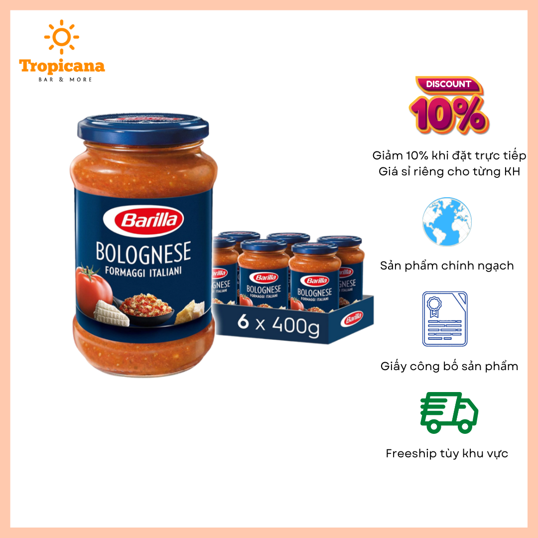  Sốt thịt Barilla Bolognese - Hũ 400gr I 200gr 