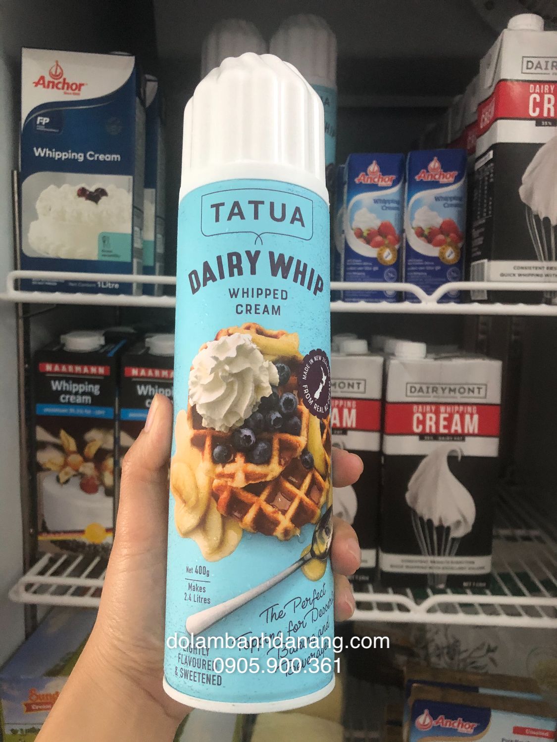  Kem tươi dạng xịt Tatua - Whipped Cream - Chai 400ml 