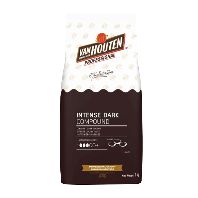  Socola Van Houten Compound Đen Dạng Nút - Túi 1kg [Khách đặt hỏa tốc tránh chảy socola] 