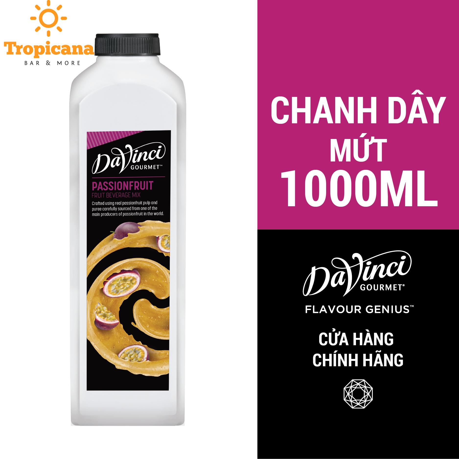  Mứt Davinci Gourmet Trái cây 5 vị - Chai 1L 