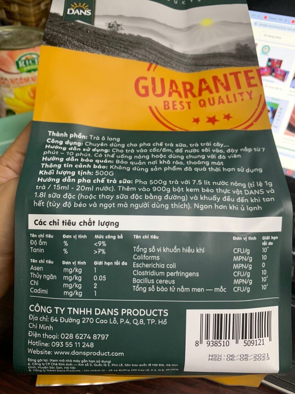  Trà ô Long Dans - Gói 500gr 