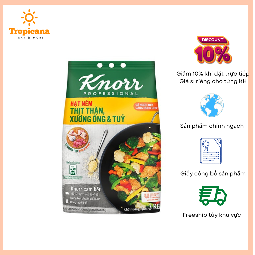  Knorr Hạt Nêm Từ Thịt - Gói 3kg 