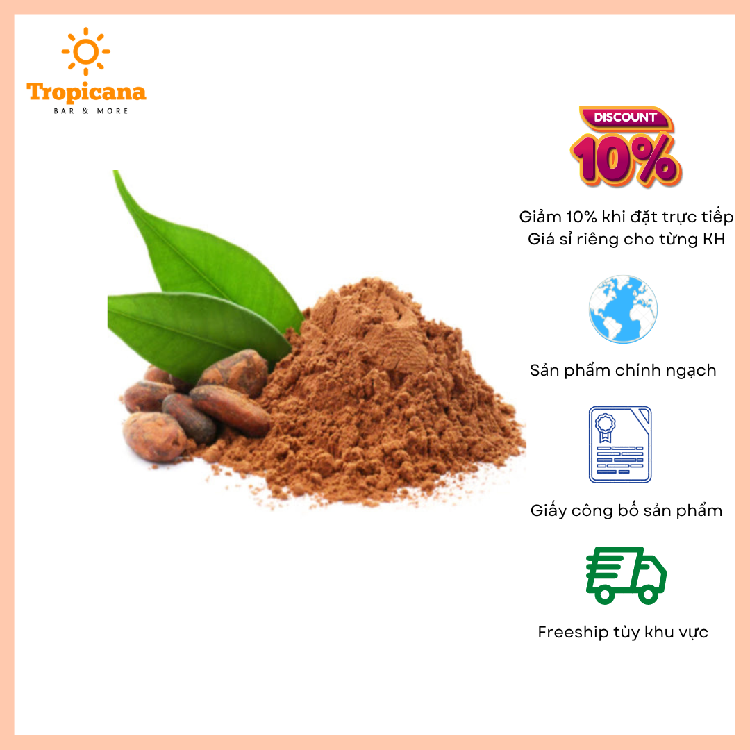  Bột Ca cao nguyên chất Indonesia - Túi 100g 