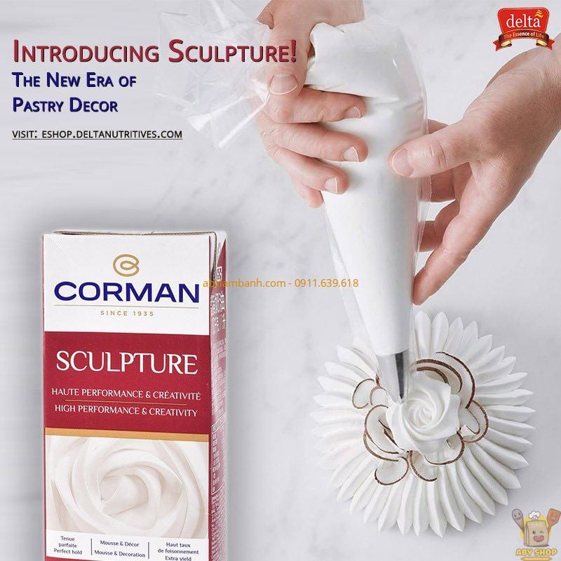  Kem sữa Corman Sculpture - Hộp 1L 