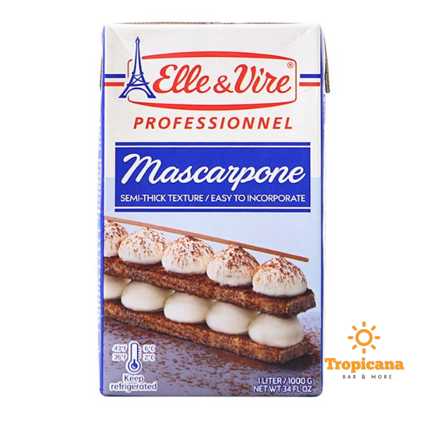  Phô Mai Kem Elle&Vire Mascarpone - Hộp 1L 