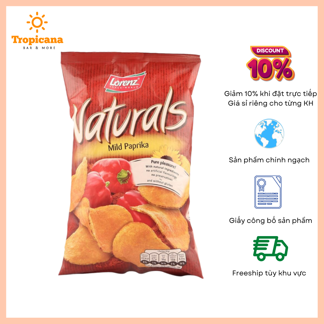  Khoai tây chiên Naturals các vị LORENZ - Bịch 100gr 