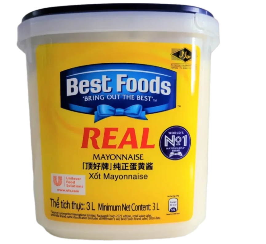  Sốt Mayonnaise Best Food REAL - Hủ 3kg 
