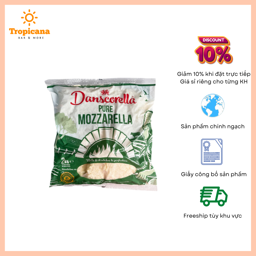  Phô Mai Mozzarella Danscorella Anh 2kg 