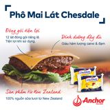 Phô mai Cheddar Chesdale New Zealand vị sữa gói 12 lát - Gói 250g 