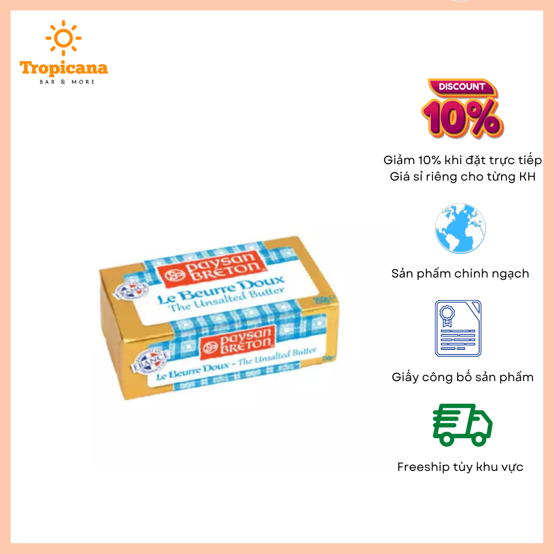  Bơ lạt Paysan Breton - Gói 250g 