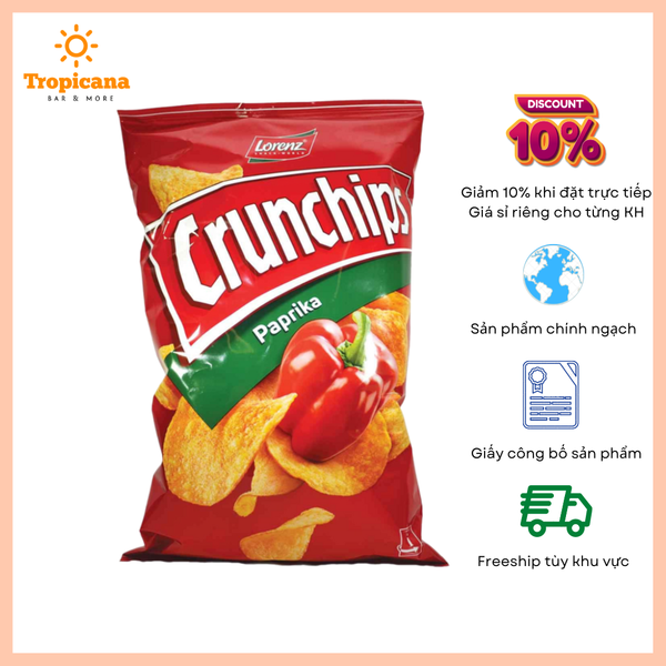  Khoai tây chiên Crunchips - LORENZ - Bịch 100g 