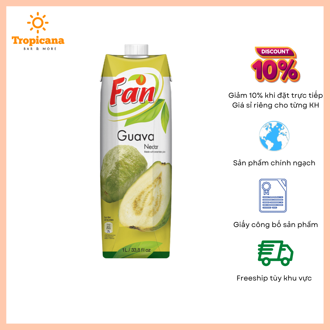  Nước ép trái cây Fan - Hộp 1L 