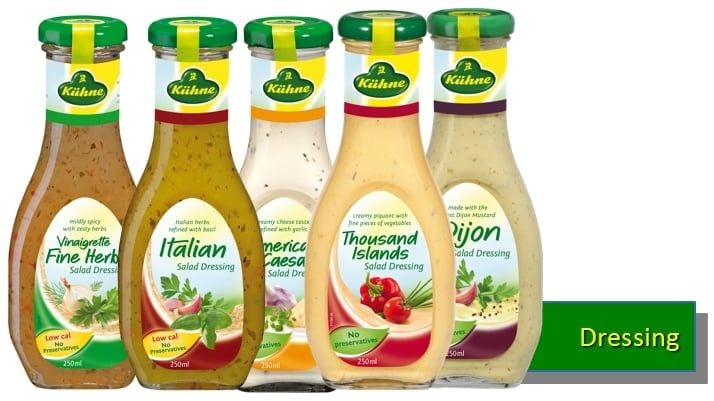  Sốt salad dressing Italian hiệu Kuehne - Chai 250ml 