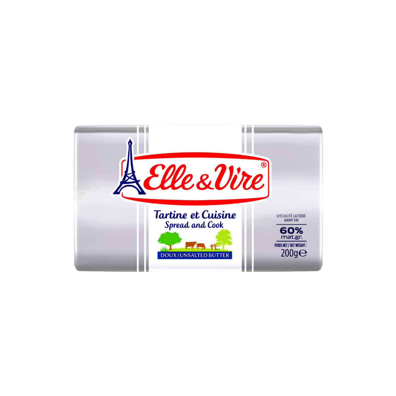  Bơ lạt Elle&Vire 60% béo - Thỏi 200gr 