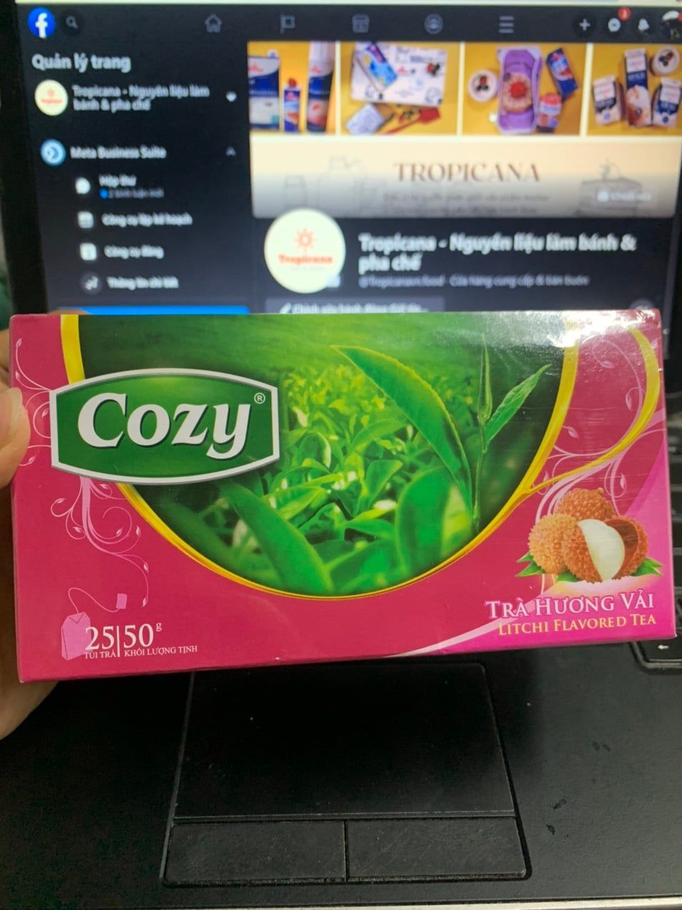  Cozy TRÀ túi lọc ĐÀO/ VẢI - Hộp 25 túi 