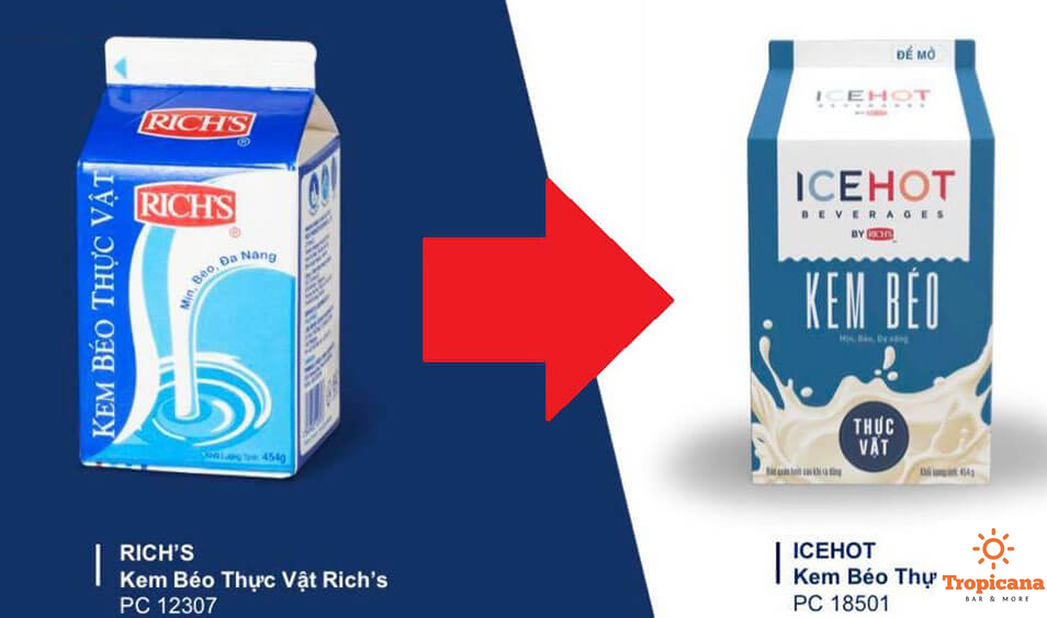  Kem Béo Thực Vật Rich lùn 454g 