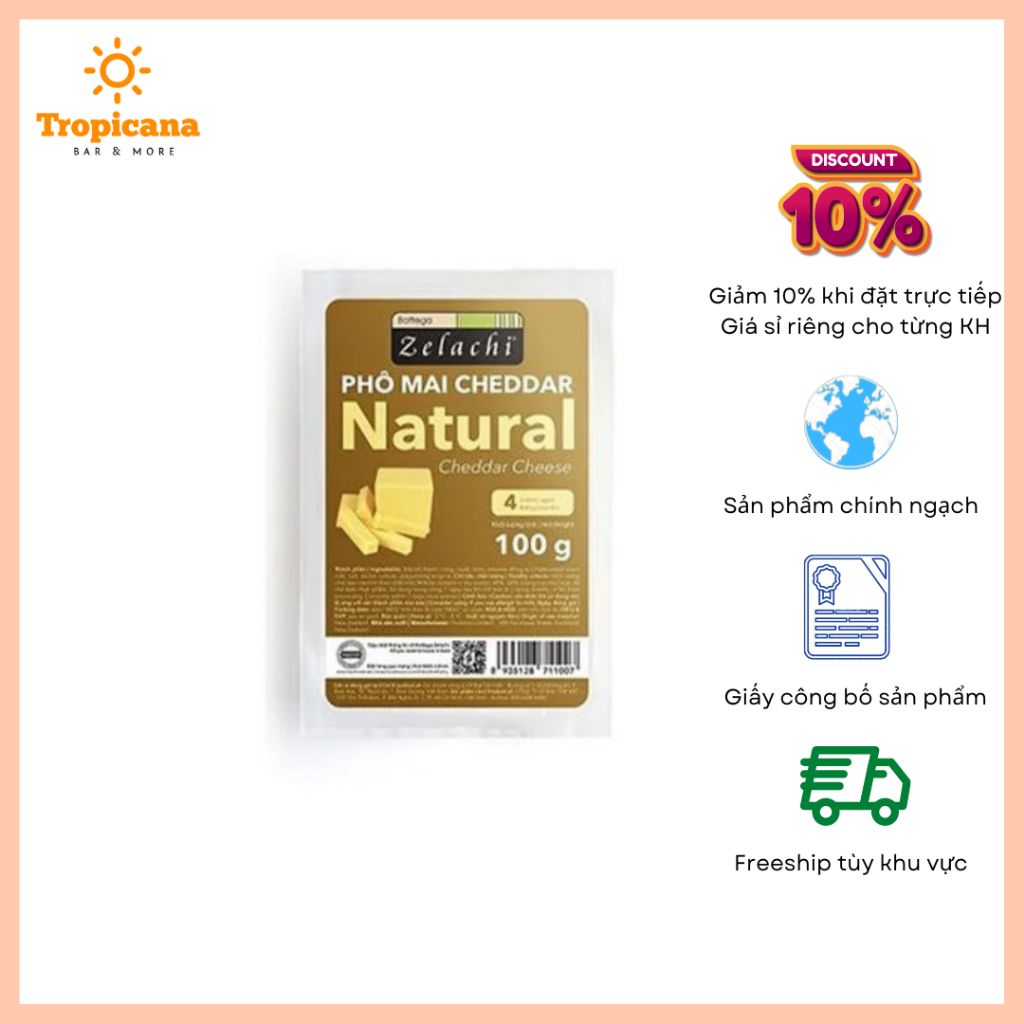  Phô mai Cheddar Bottega Zelachi 100g 