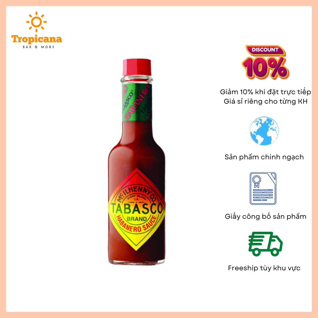  Sốt ớt Habanero hiệu Tabasco - Chai 60ml 