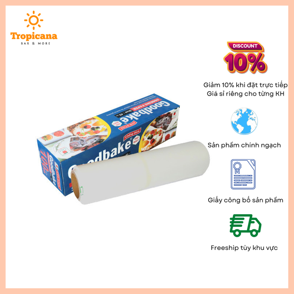  Giấy nến nướng bánh không thấm dầu Goodbake - Cuộn 30cm x 5m 